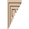 Ekena Millwork 5"W x 5"D x 10"H Wide Landon Rough Cedar Woodgrain TimberThane Corbel, Primed Tan CORUR05X05X10LANRCPR - alternate 4